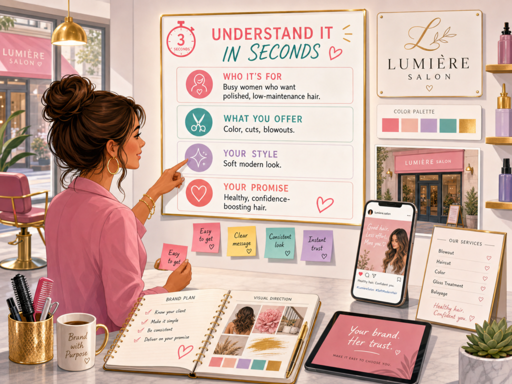 People judge your salon fast. They may find you on Google, Instagram, Facebook, TikTok, or through a friend. In just a few seconds, they decide whether to keep looking or move on.
