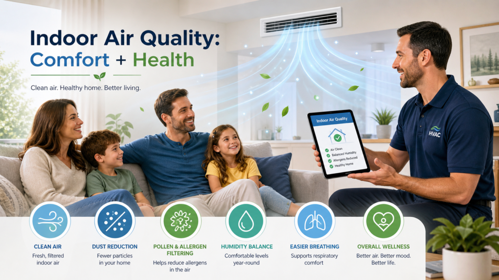 People care about dust, allergies, odors, humidity, pet dander, mold concerns, and stale air. But you should avoid making claims that sound too big or too medical. Your job is to explain how your solutions may support cleaner, more comfortable air in the home.