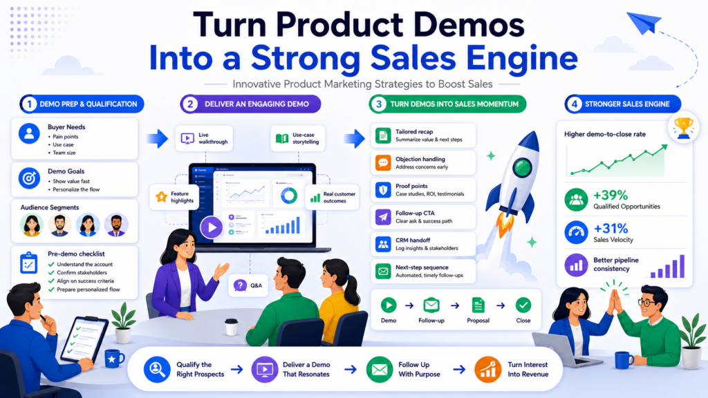 A product demo should not feel like a tour of every feature. That is one of the fastest ways to lose a buyer’s attention. A strong demo is a guided story. It shows the buyer how their current problem can be solved with your product.
