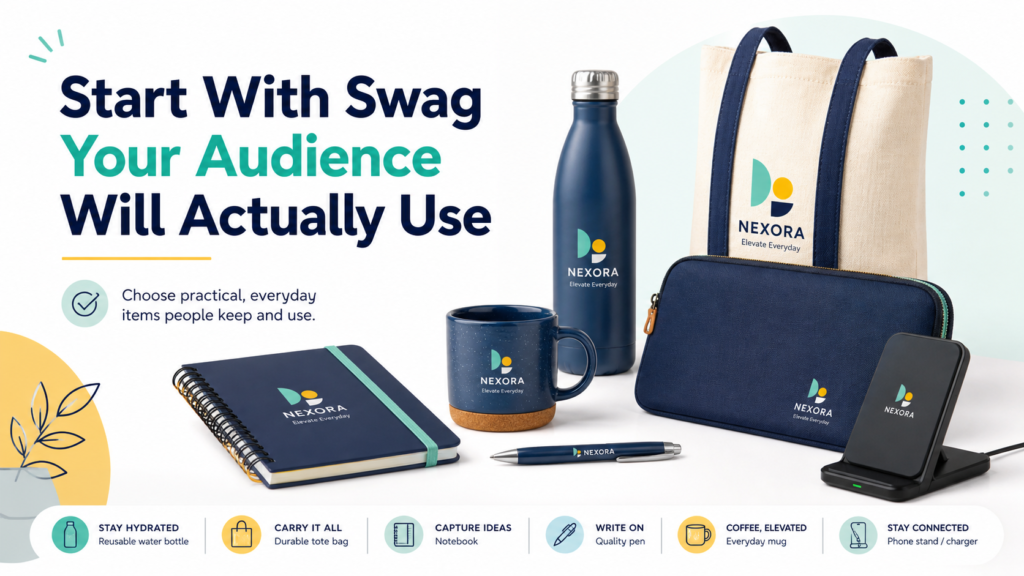 Swag only works when it earns a place in someone’s day. That sounds simple, but it is the rule most brands ignore. They choose items because they are cheap, easy to print, or popular at trade shows. Then they wonder why people forget them.