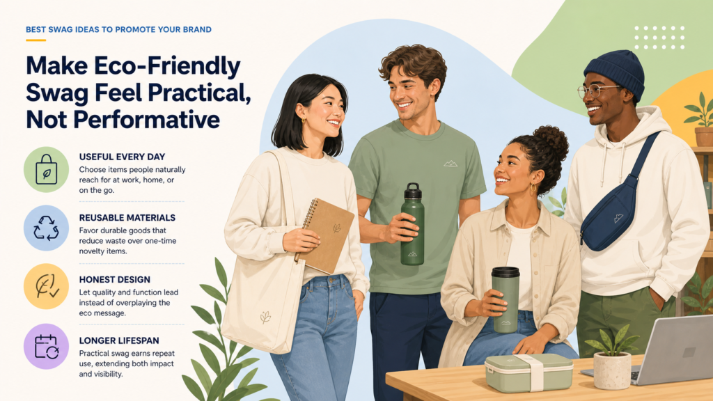 Eco-friendly swag has become popular for good reason. People are more aware of waste. Many companies also want gifts that reflect better values. But eco-friendly swag can backfire if it feels like a weak item wrapped in a green message.
