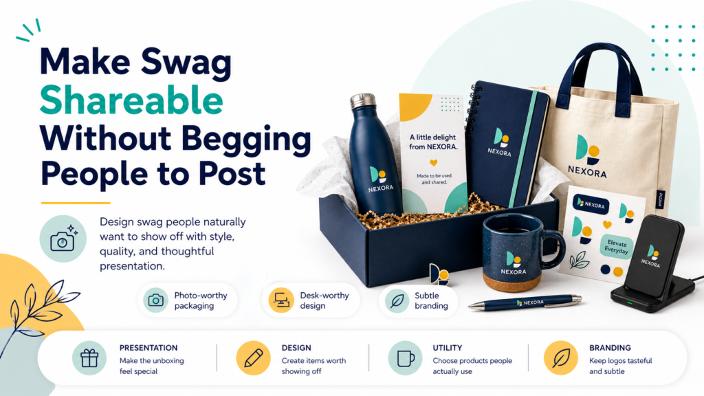 Many brands want swag to spread on social media. That is understandable. A good unboxing post can create reach, trust, and excitement. But the wrong approach feels forced.