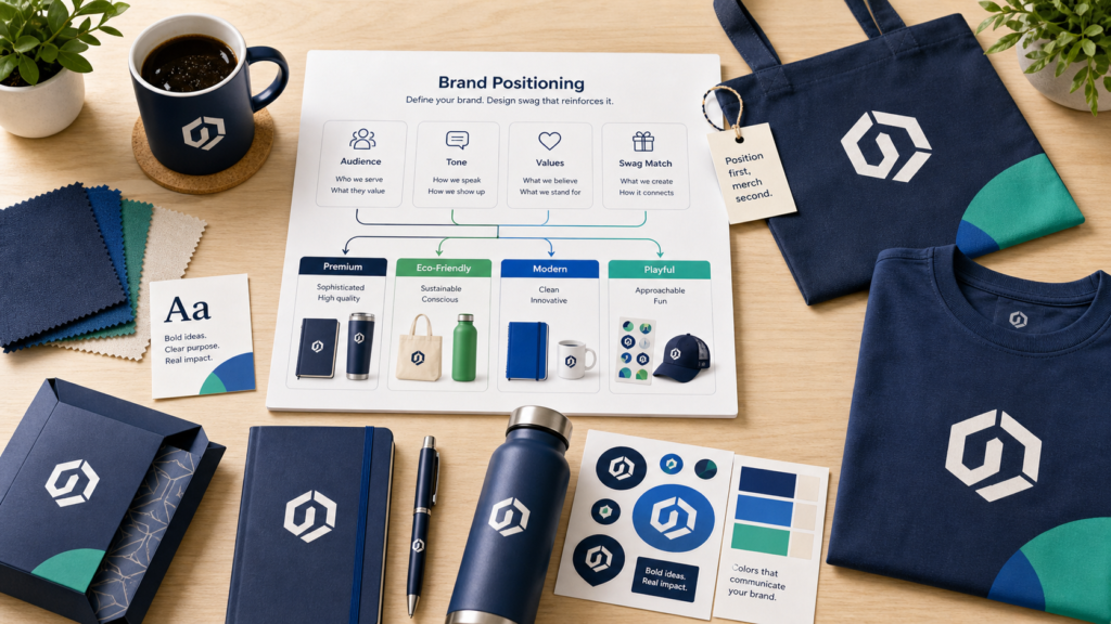 Swag should not feel separate from your brand. It should support the way you want people to see you. If your brand is premium, your swag should feel premium. If your brand is playful, your swag can be playful. If your brand is practical, your swag should solve real problems. If your brand is bold, your swag can make a stronger statement.