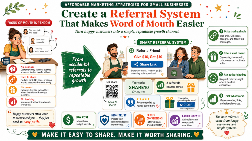 Word of mouth is one of the oldest forms of marketing, but it should not be left to chance. Many small businesses say most of their customers come from referrals, yet they do not have a clear system for asking, tracking, or rewarding them.