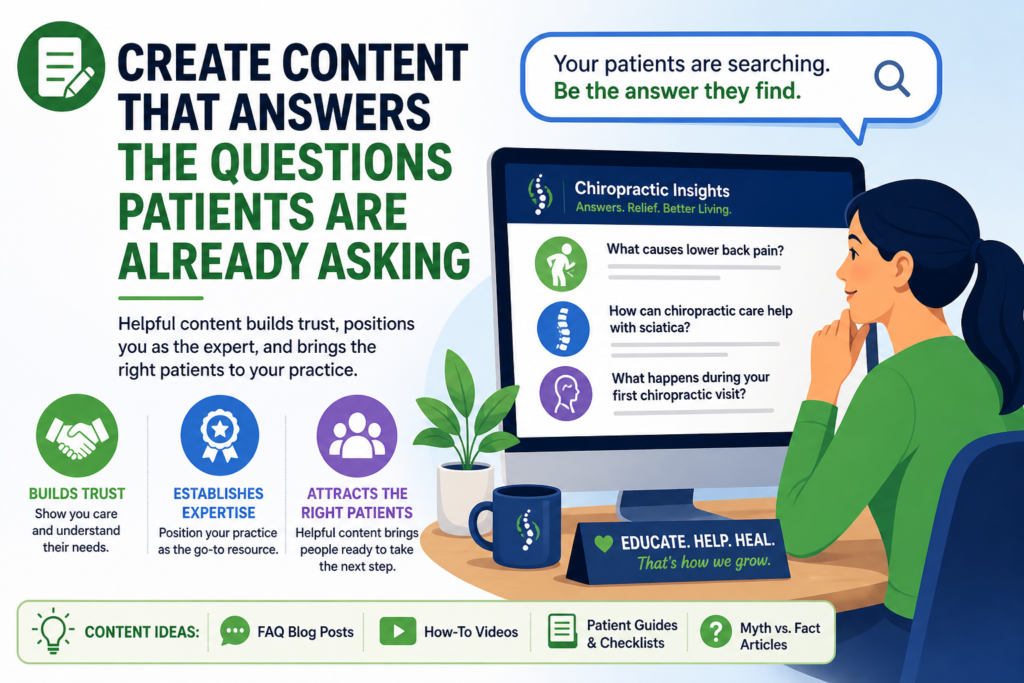 Content marketing can be one of the best ways to grow a chiropractic practice, but only when it is done with a clear purpose. Many clinics post content because they feel they should. They share quick health tips, random exercise posts, or short updates that do not lead anywhere.