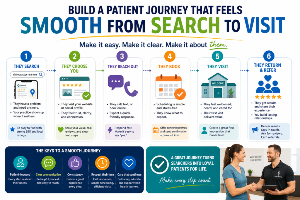 Most patients do not book because of one single thing. They book because several trust signals line up. They see strong reviews. They like your website. They understand your services. Your photos feel real. Your message speaks to their pain. Your booking process is easy. Your team sounds kind on the phone.