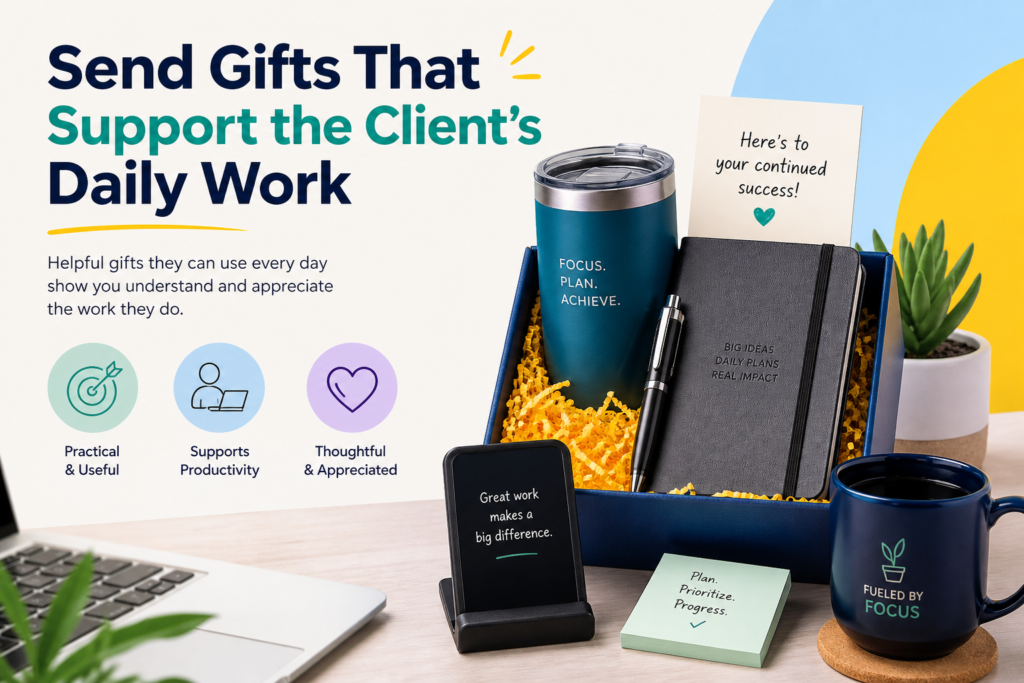 That may sound simple, but it is a powerful idea. A gift that gets used once is nice. A gift that supports daily work becomes familiar. It quietly reminds the client that your brand understands their world. It does not shout for attention. It earns attention because it helps.