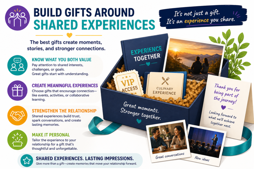 Shared experience gifts can be very powerful because they create a moment, not just a delivery. The client does not only receive something. They get to enjoy something, talk about something, or do something with their team.