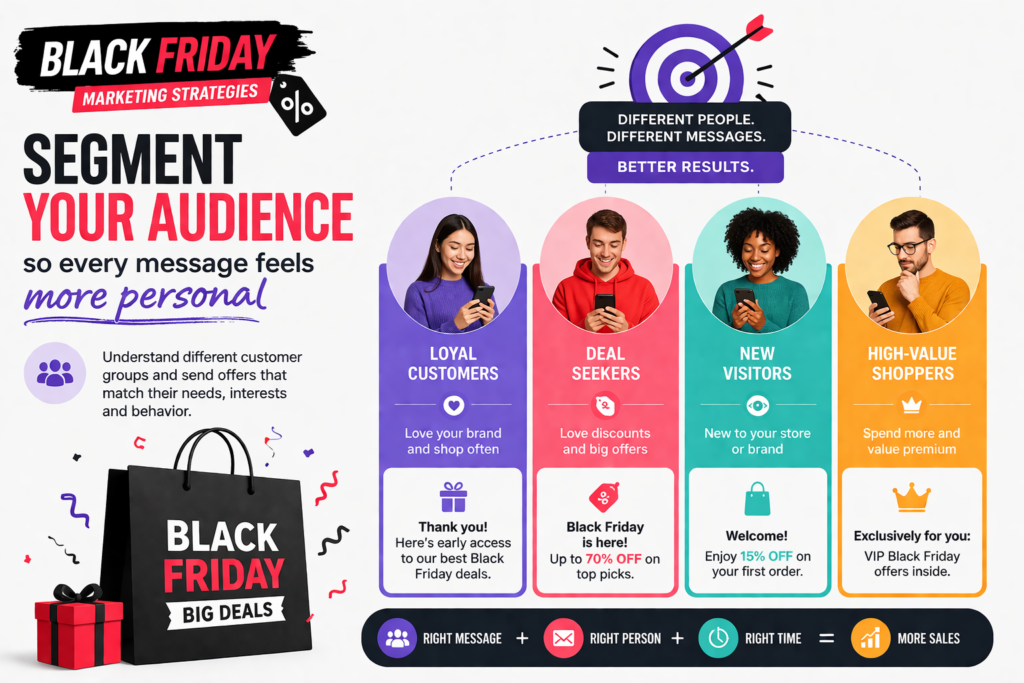 Black Friday emails and ads often fail because they treat every customer the same. A first-time visitor, a loyal buyer, a cart abandoner, and a past customer who has not bought in a year should not all receive the exact same message. They are in different places. They have different levels of trust. They need different reasons to act.
