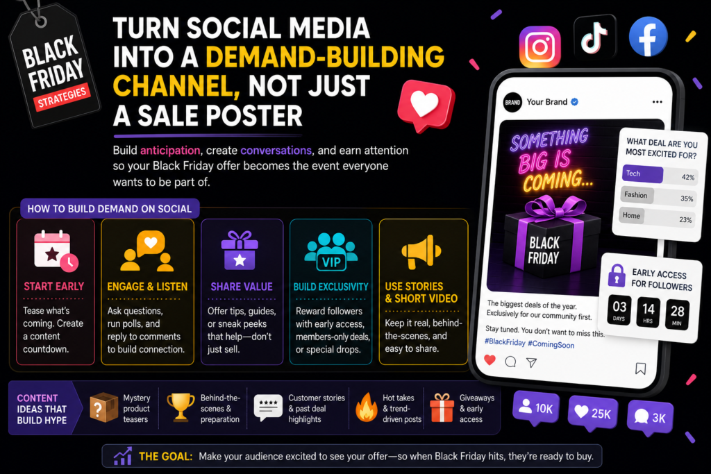 Many brands use social media poorly during Black Friday. They post a discount graphic, add a few urgent captions, and hope people click. That is not enough anymore. Customers see too many sale posts. A basic discount announcement can disappear in the feed within seconds.