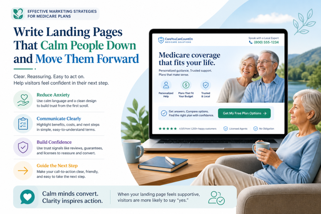Many landing pages fail because they try to do too much too fast. They load the page with benefit claims, stock photos, badges, long forms, and urgent language. The visitor feels pressure instead of clarity. In Medicare marketing, that can hurt performance because the decision feels serious.