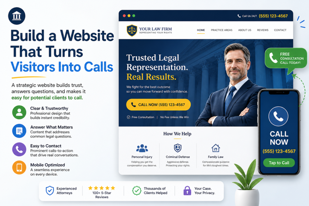 Your website is not just an online brochure. It is often the first serious meeting between your law firm and a potential client. Before someone calls, they may read your homepage, check your attorney bio, look at reviews, scan your practice area pages, and compare your site with two or three other firms.