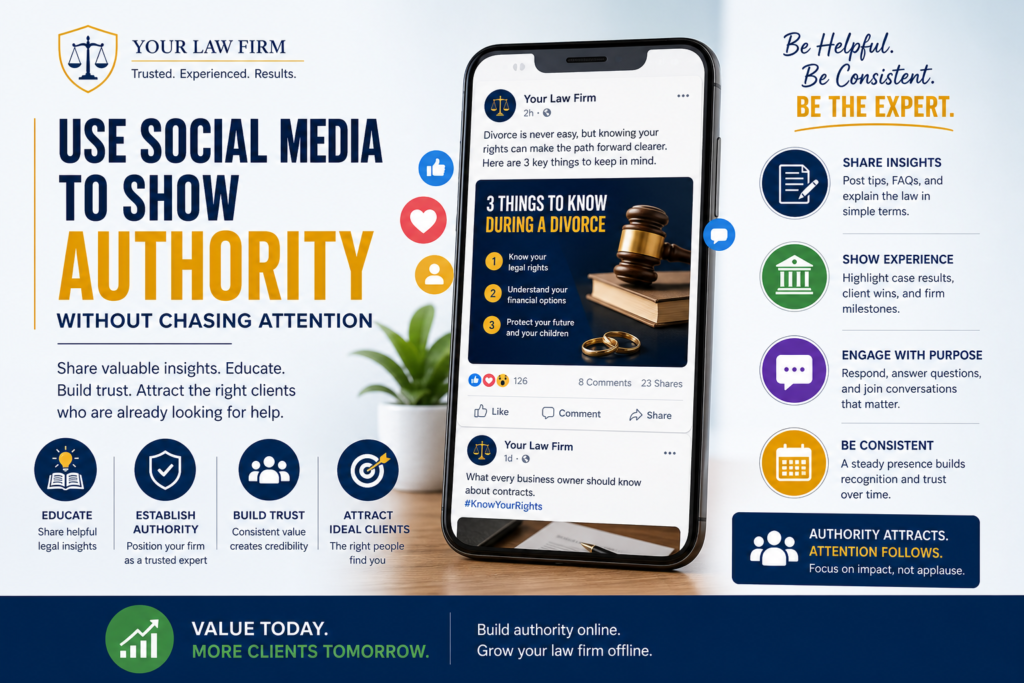 Social media can help law firms, but only when used with the right expectations. It is not always the best place to get direct leads every day. People usually do not wake up and hire a lawyer because of one social post. But social media can make your firm more familiar, more trusted, and more human.