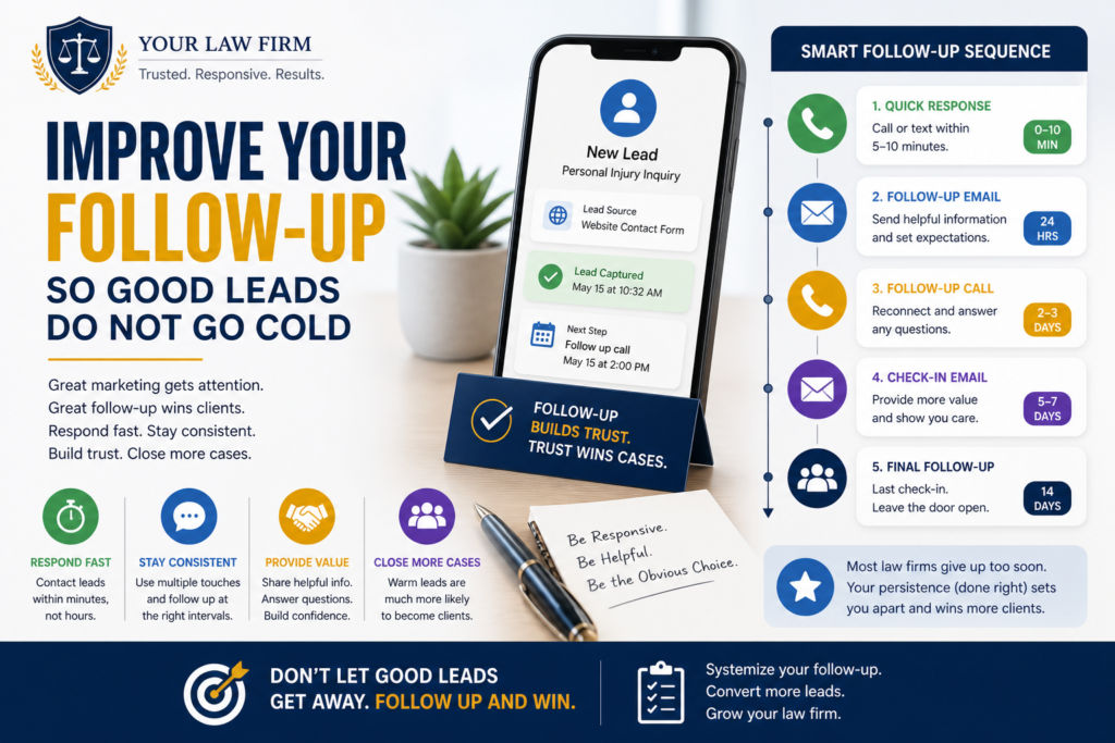 Manylaw firms lose good leads because they stop too soon. A person may call, ask questions, and say they need to think. They may fill out a form but not answer the first return call. They may book a consultation and miss it because life gets busy. If your firm has no follow-up system, these leads disappear.