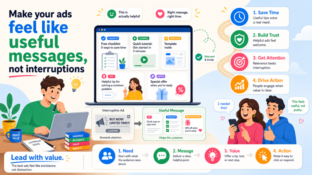 Paid ads can work very well, but only when they respect the way people think. Most people do not open Instagram, Google, YouTube, LinkedIn, or a website hoping to see your ad. Your ad is stepping into their day. That means it has to earn attention fast.