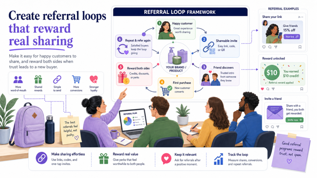 Referral marketing works because people trust recommendations from people they know. A happy customer can often explain your product in a way that feels more natural than an ad. But referrals do not happen just because people like your product. You need to make sharing easy, timely, and worth doing.