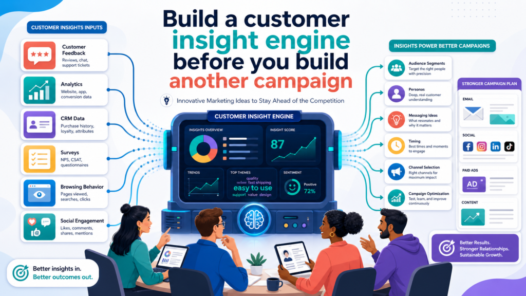Most brands rush into marketing ideas too fast. They want a new ad, a new social post, a new email, a new landing page, or a new offer. But the smartest brands start one step earlier. They study what customers are thinking before they decide what to say.