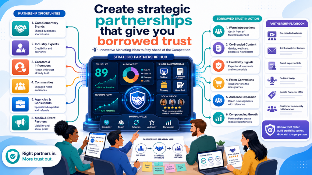 This is called borrowed trust. It does not mean pretending to have authority you have not earned. It means aligning with credible partners in a way that creates value for both sides.