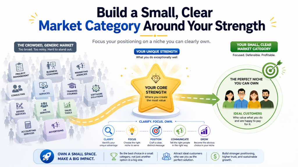 If you describe your company the same way everyone else does, buyers will compare you on price, speed, and surface-level promises. That makes growth harder. But when you create a clearer category around your strength, you give buyers a new way to understand your value.
