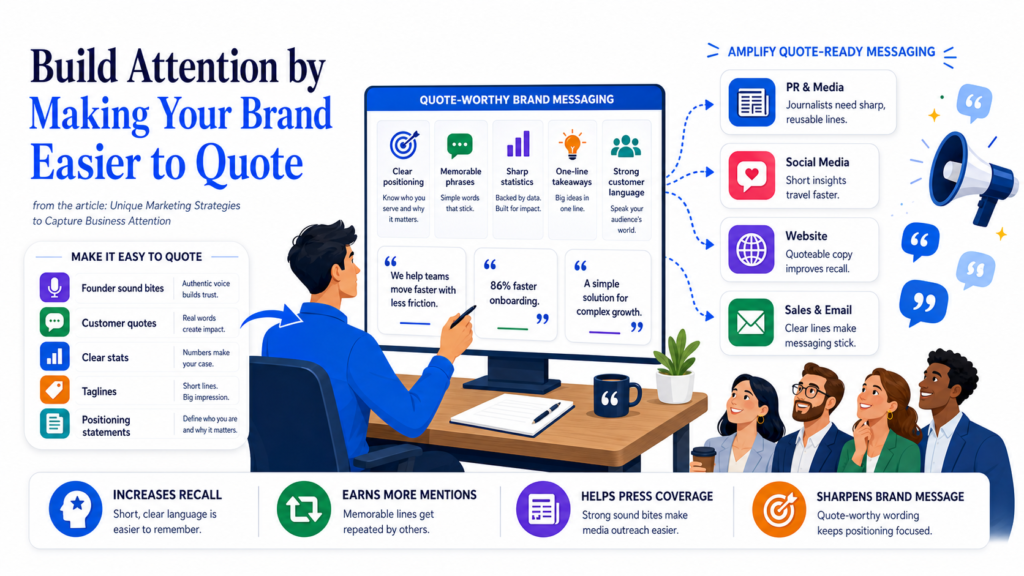 When your message is easy to quote, it moves beyond your own channels. People mention it in meetings. They share it with their team. They use it when explaining a problem to a boss, partner, or client. That is how attention spreads without needing a bigger ad budget.