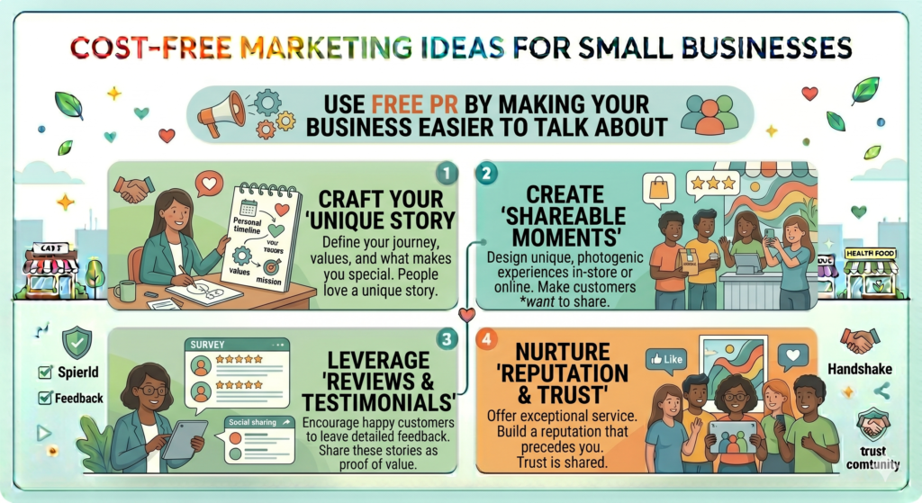 Local media, community pages, podcast hosts, bloggers, newsletter writers, event organizers, and even other business owners are always looking for useful stories. They may not care about your business just because it exists.