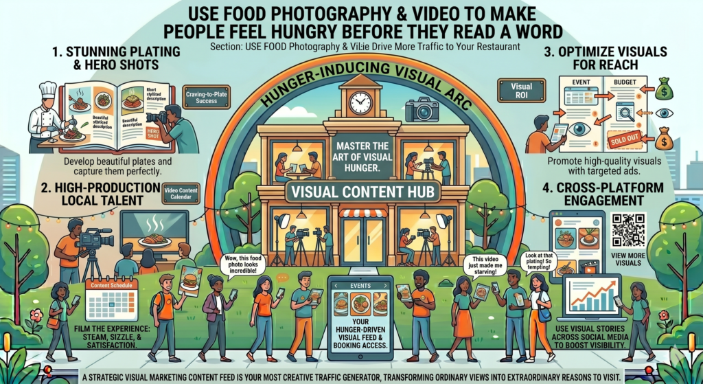 Before they read your caption, check your menu, or click your booking link, they see the food. If the food looks fresh, warm, rich, crisp, colorful, or comforting, they slow down. If it looks flat, dark, messy, or dry, they move on.