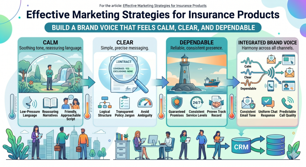 Insurance brands often sound either too stiff or too sales-driven. One feels cold. The other feels pushy. The best voice sits in the middle. It is calm, clear, helpful, and dependable.
