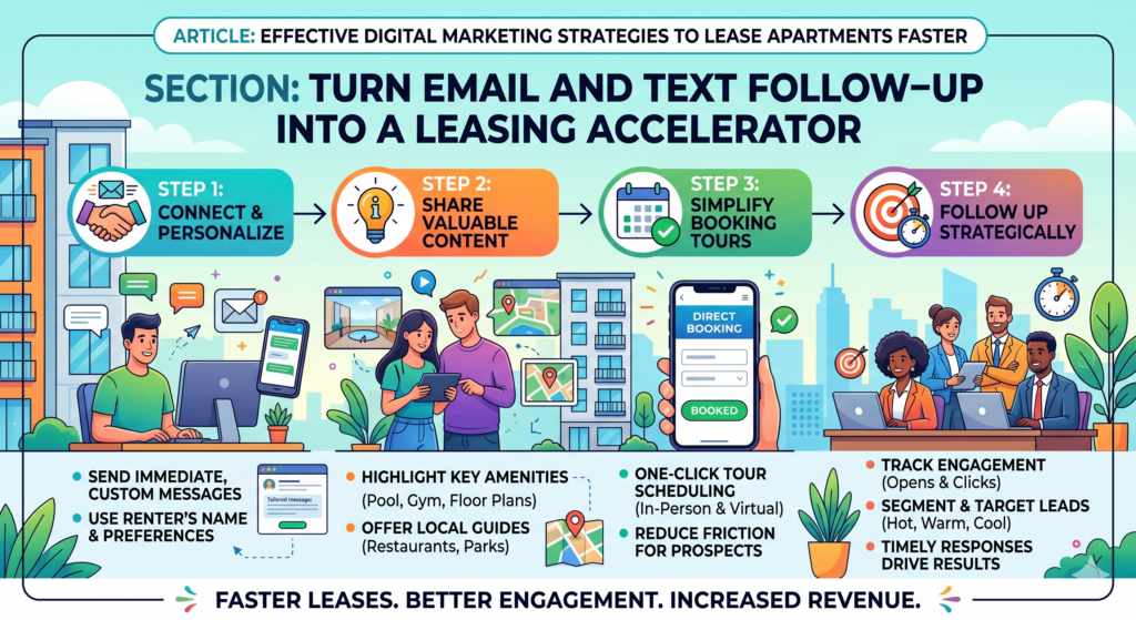 This is where many apartment marketing plans break down. The ads may work. The website may get visits. The listing may bring inquiries. But if the follow-up is slow, vague, or too generic, good renters slip away.