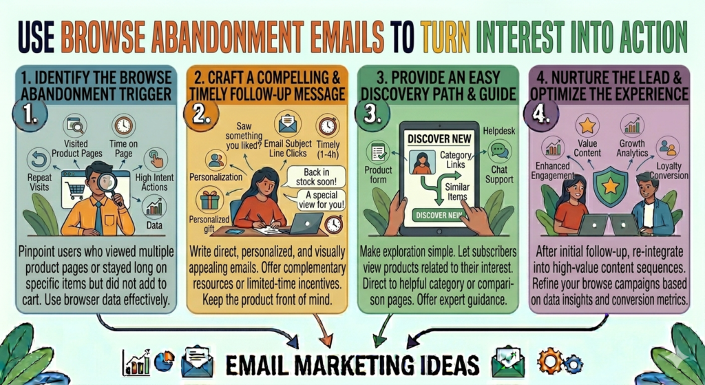 These emails are different from abandoned cart emails because the buyer’s intent is usually weaker. They were interested, but they may not have been ready. They may have been comparing. They may have been learning. They may have clicked out before making a decision.