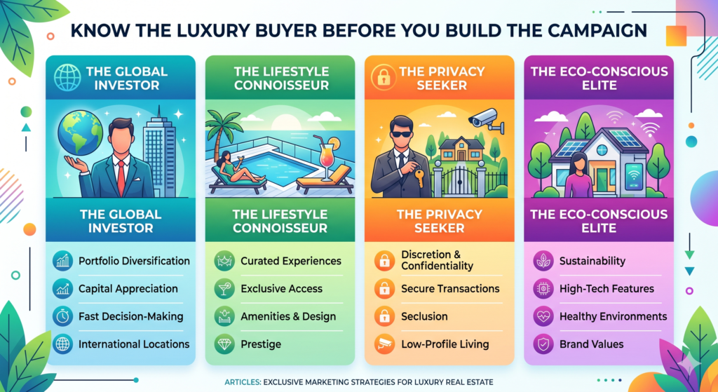 A strong luxury real estate campaign does not begin with the property alone. It begins with the person who may buy it. If you do not understand the buyer, even beautiful marketing can miss the mark.