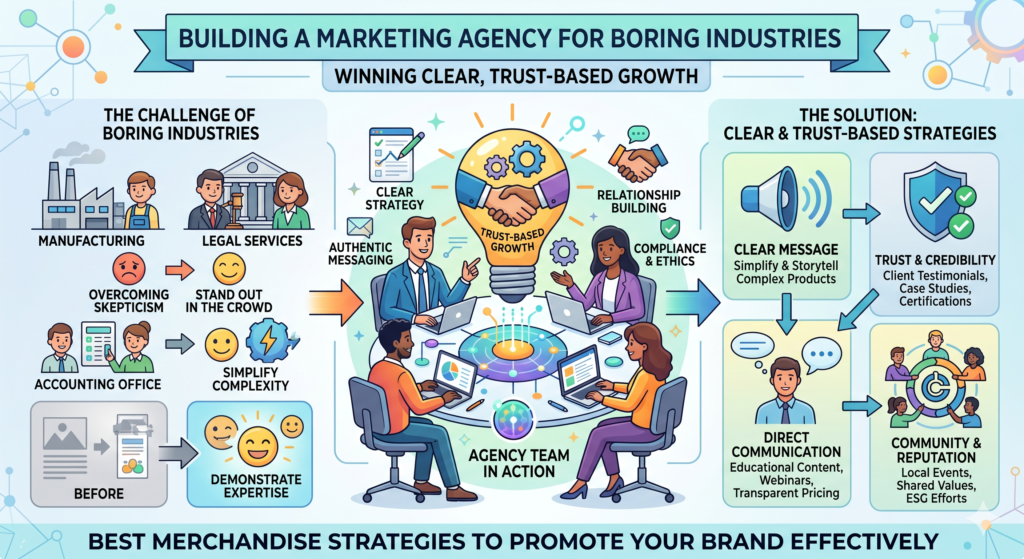 These are the so-called boring industries. Insurance, manufacturing, logistics, accounting, legal services, construction, industrial supplies, pest control, compliance, staffing, B2B services, equipment rental, and many other fields may not look exciting at first. But they often have real budgets, real demand, and real marketing problems.