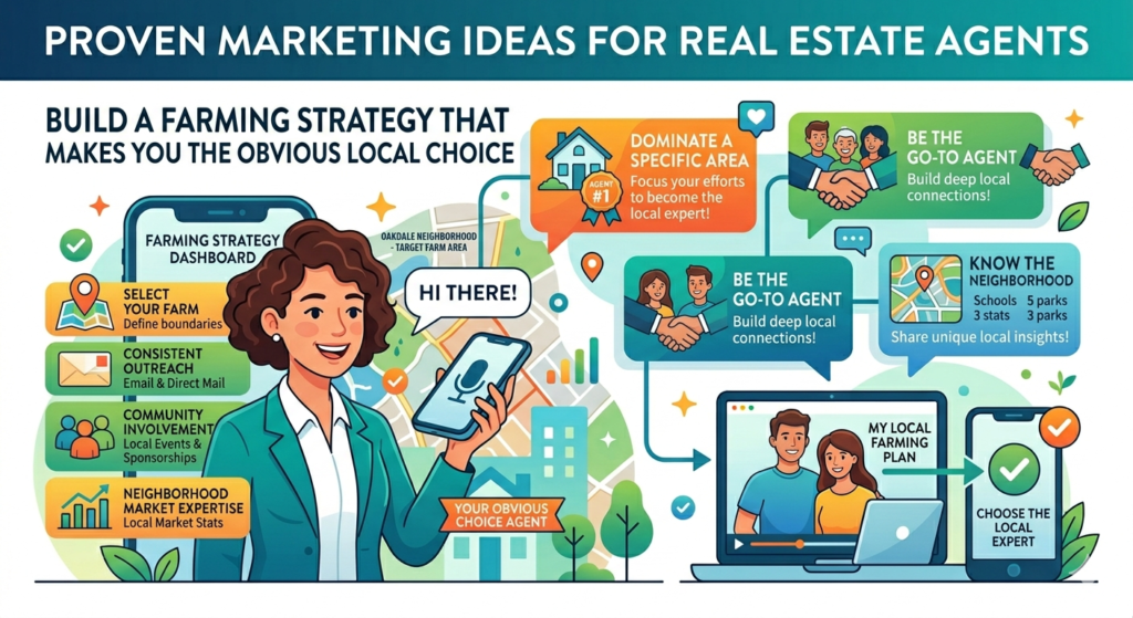Real estate farming is not about sending one postcard and hoping someone calls. It is about choosing a clear area and showing up with value until people connect your name with that market. When done well, farming turns you into the agent homeowners think of before they start asking friends for recommendations.