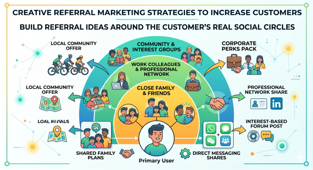 Customers do not live in one big audience. They live inside small circles. They have coworkers, friends, family members, business groups, online communities, local networks, group chats, and professional circles. Each circle has its own way of talking and sharing.