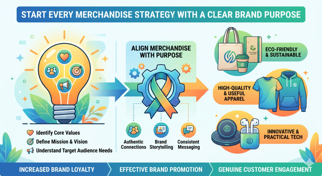 Many businesses make the mistake of asking, “What should we print our logo on?” They look at mugs, pens, caps, tote bags, bottles, T-shirts, and notebooks. Then they choose what looks affordable or popular. That is how most weak merchandise campaigns are born.