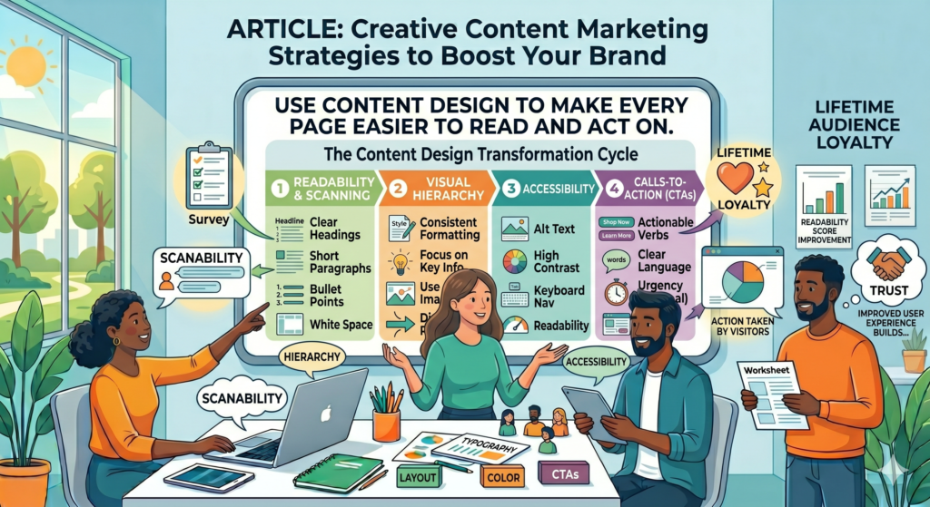 The way a page looks and feels also affects whether people read it, trust it, and act on it. A strong article can fail if the page is hard to scan, the sections feel crowded, or the next step is unclear.