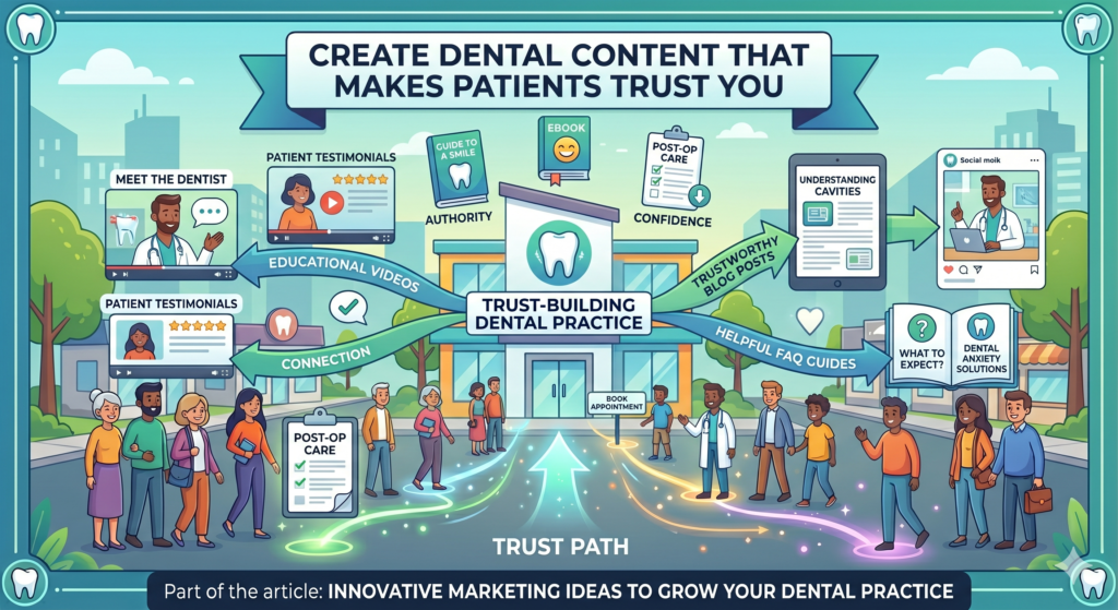 Most patients do not know how to judge dental skill. They cannot easily compare clinical methods. So they look for signs of trust. They notice how clearly you explain things. They notice whether you sound patient. They notice whether your content answers the questions they were too shy to ask.