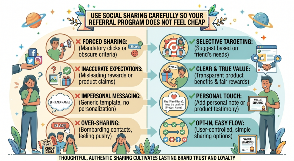 Social sharing can help referral programs grow faster, but it is not always the best fit for every brand. Some products are easy to share publicly. Others are more private. Some customers enjoy posting links. Others would rather send a quiet message.