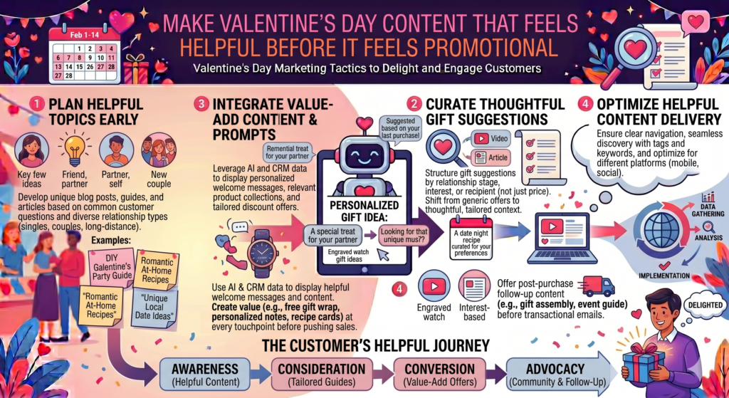 Content is often the quiet engine behind a strong Valentine’s Day campaign. Ads may bring attention. Emails may push the sale. Product pages may close the order. But content is what helps people trust the brand before they are ready to buy.