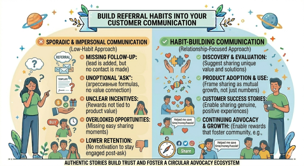 A referral program works best when it becomes part of how your brand communicates. It should not feel like a once-a-year campaign. It should feel like a steady, natural invitation.