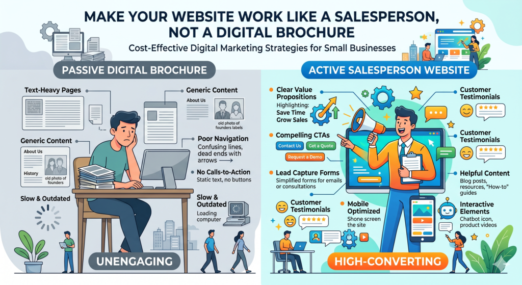 Your website is often the center of your digital marketing. Even when people find you on Google, Instagram, YouTube, LinkedIn, Yelp, or through a referral, many of them still check your website before they decide.