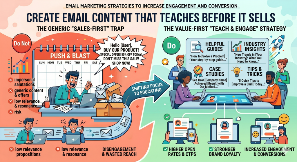 Teaching does not mean writing long lessons every time. It means helping the reader understand something that matters to them. It could be a mistake to avoid, a smarter way to think, a simple framework, a short story, or a practical next step.