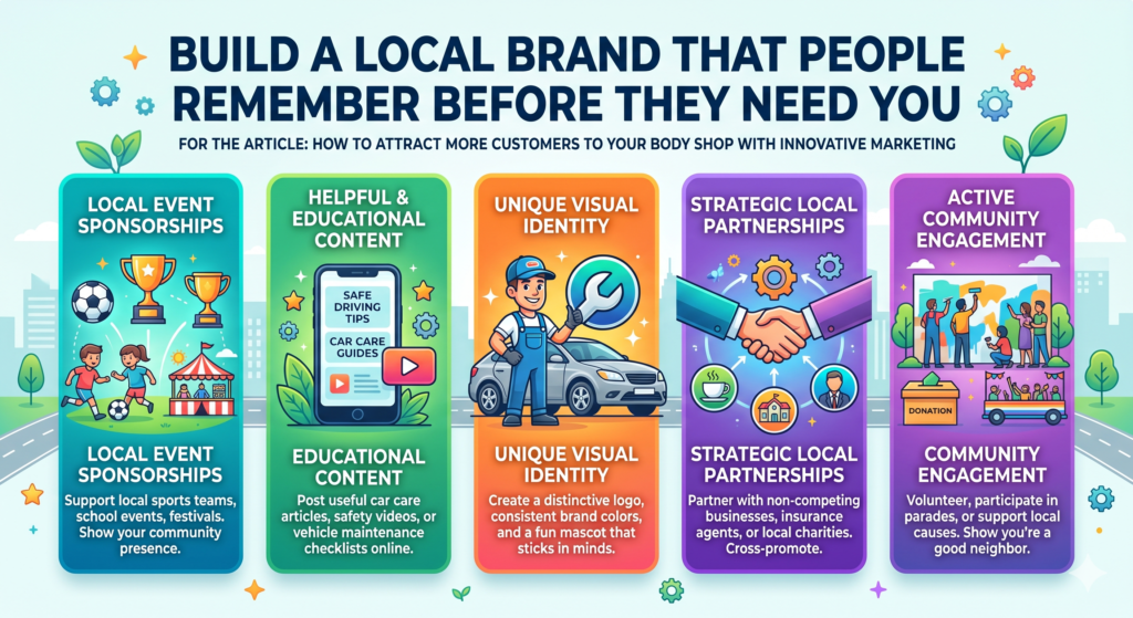 Body shop marketing works best when your name is already planted in the customer’s mind before an accident happens. The truth is that most drivers are not searching for collision repair every month. They may need you only once every few years. That makes timing hard.
