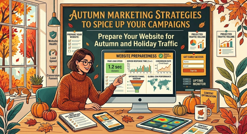 A campaign can bring people to your site, but the website must finish the job. If your site is slow, confusing, outdated, or hard to use, autumn traffic will not turn into results. This becomes even more important as the holiday season gets closer and customers have less patience.