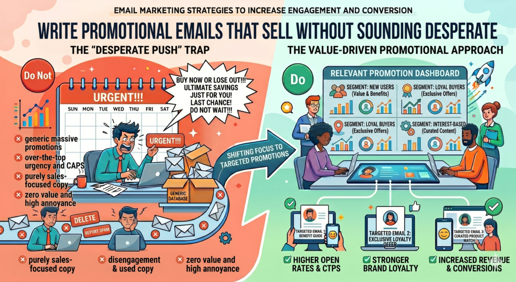 The problem is that many promotional emails sound rushed or needy. They push too hard. They repeat the same discount. They use too much hype. They make the offer feel cheap instead of valuable.