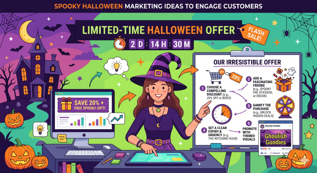Halloween offers work because the season already has a built-in deadline. Customers know it comes and goes fast. That makes it easier to create real urgency without sounding pushy.