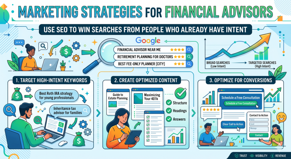 SEO is not just about traffic. For financial advisors, SEO is about being found at the exact moment someone is looking for serious help.