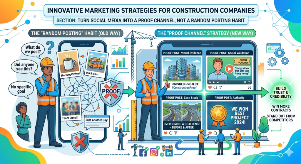 Many construction companies treat social media like a chore. They post when someone remembers. They share a finished project, a holiday message, or a random team photo. Then they wonder why nothing happens.