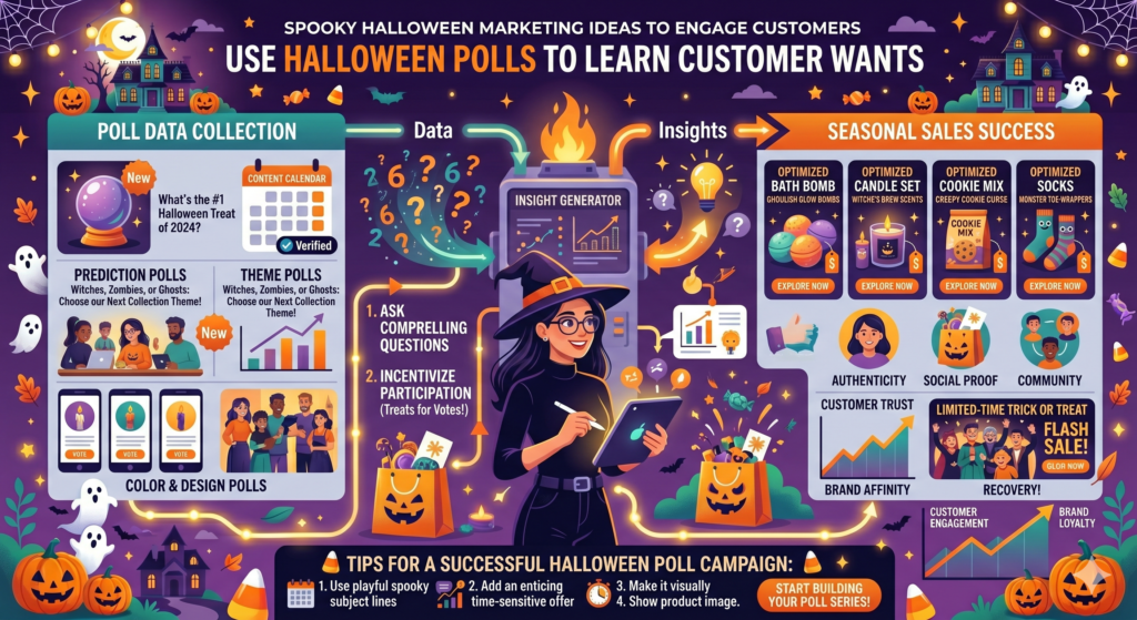 Polls are simple, but they can be very useful during Halloween. They let customers take part without much effort. One tap, one vote, one comment, and they feel involved.