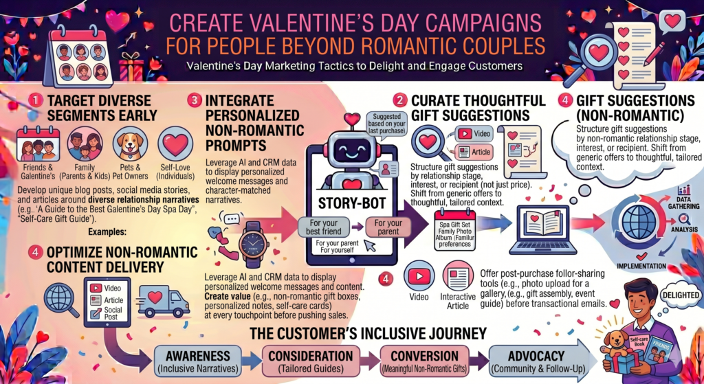 One of the biggest missed chances in Valentine’s Day marketing is focusing only on couples. Romance is still important, but it is not the whole market. Many people use Valentine’s Day to celebrate friends, family, pets, coworkers, customers, teams, and themselves.