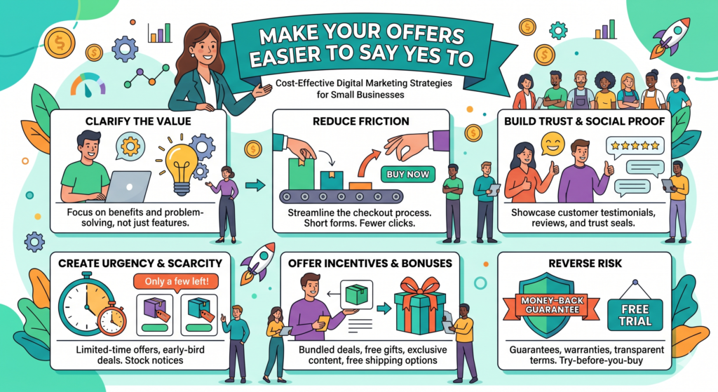 A business may have strong SEO, decent traffic, and active social media, but still struggle because the offer feels risky, unclear, expensive, or hard to start.
